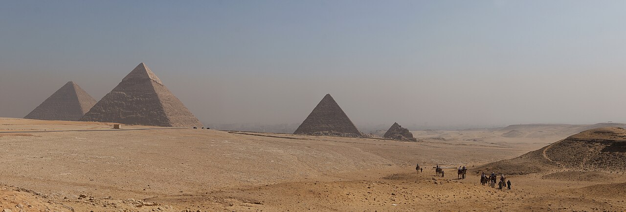 The pyramids on the Giza plateau, Egypt