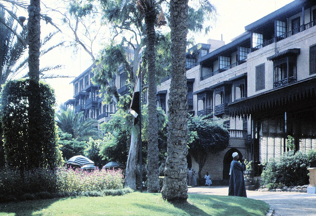 Exterior of Mena House hotel in Giza, Egypt