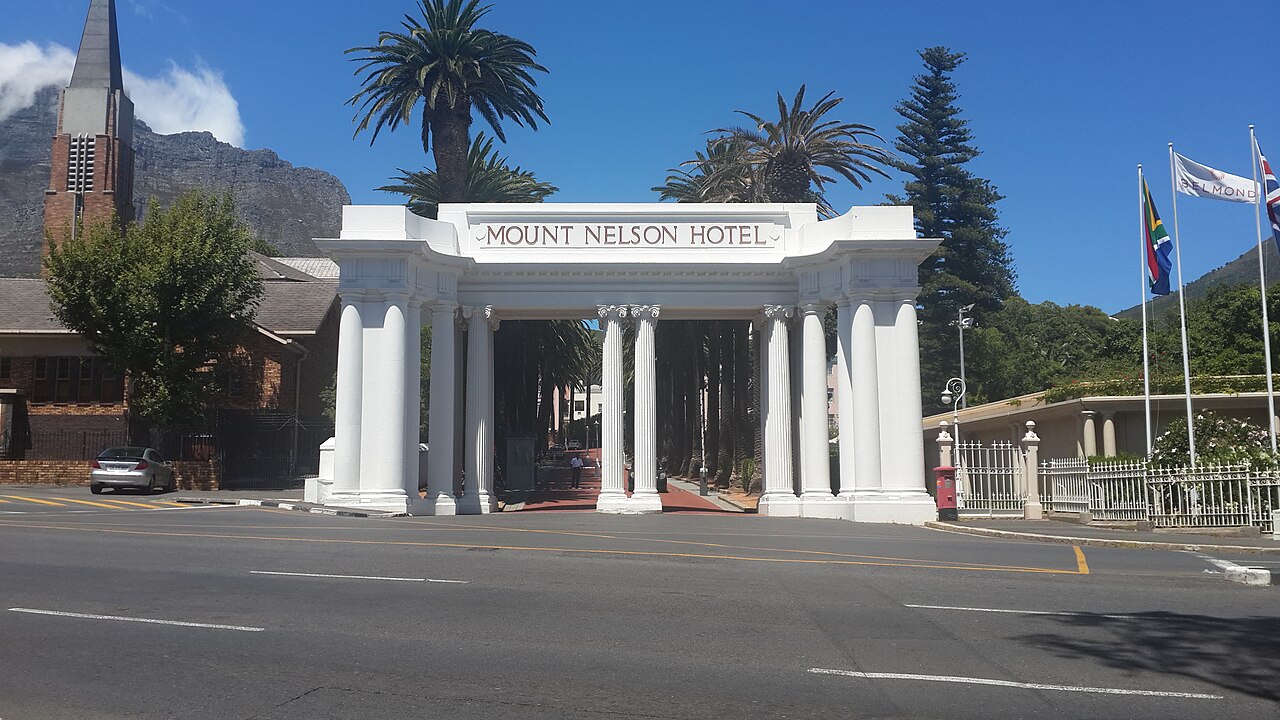 Entrance to Mount Nelson Hotel in Cape Town, South Africa